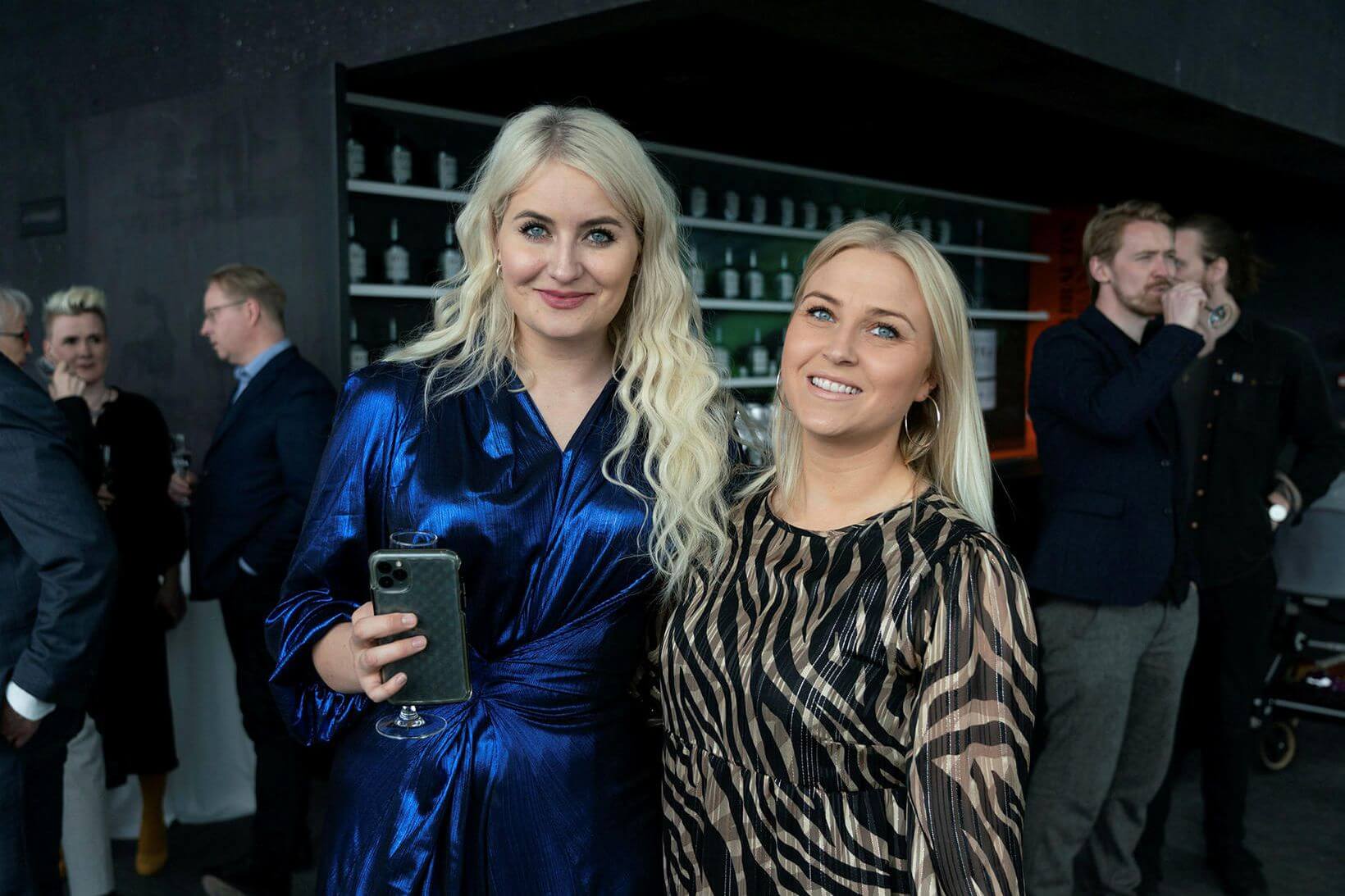 Two friends at an artist opening at The Reykjavik Art Festival