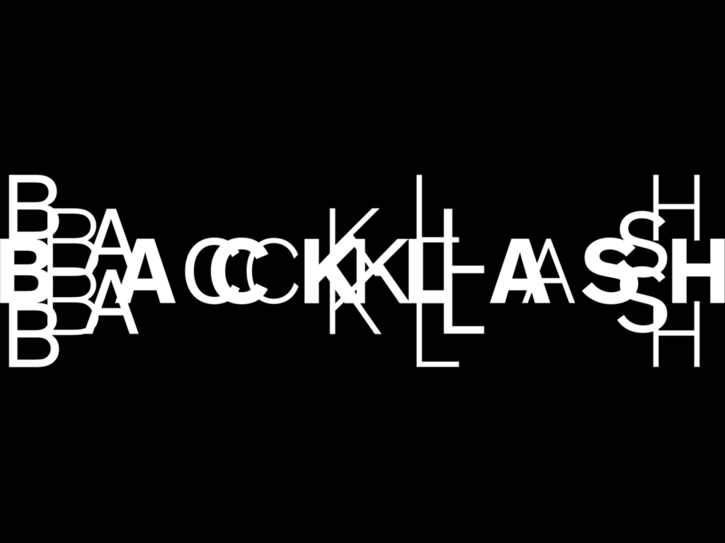 Backlash Music Podcast Logo in black and white
