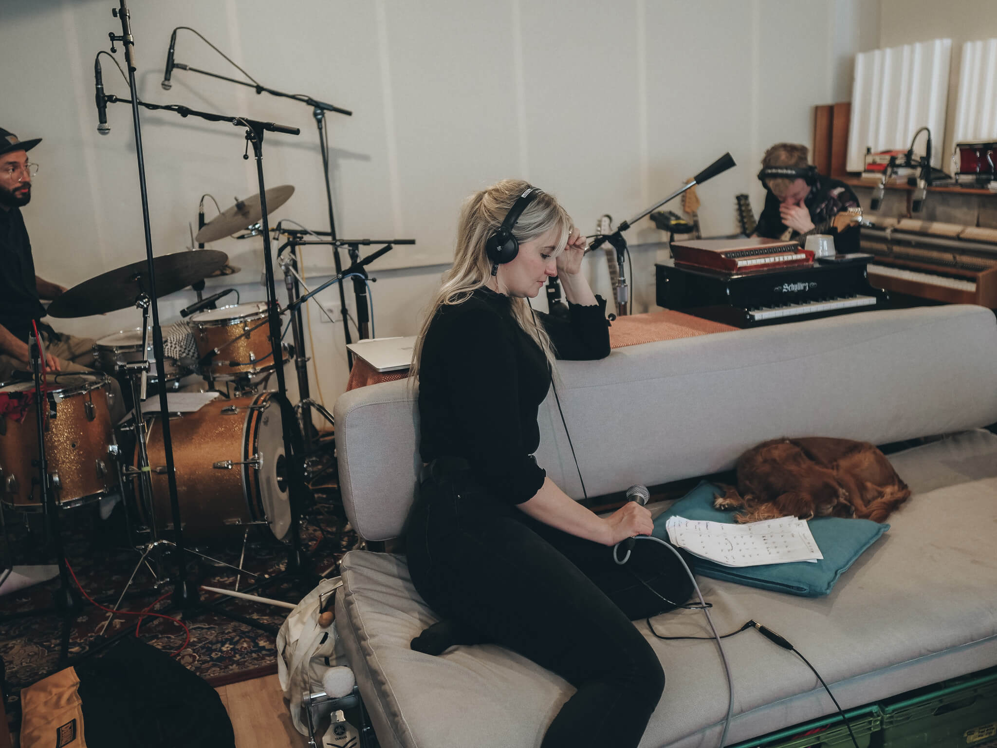 Icelandic alt-pop artist Inki recording in Iceland